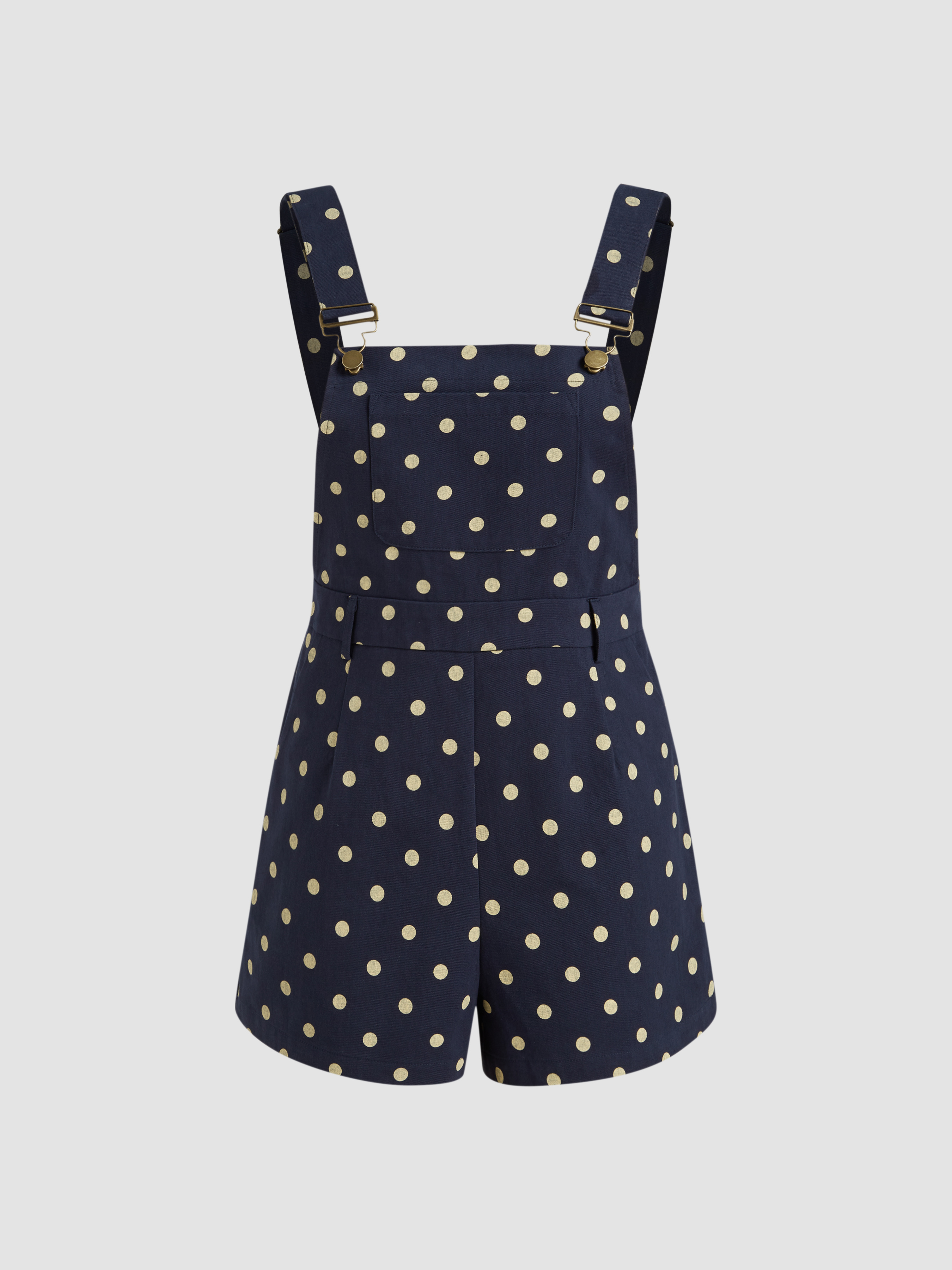 Floral Embroidery Pocket Romper For Vacation