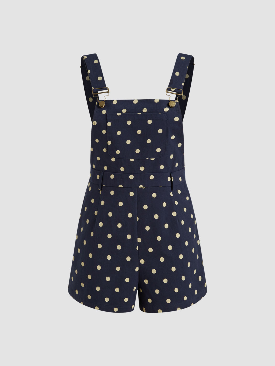 100% Cotton Polka Dot Buckle Up Romper