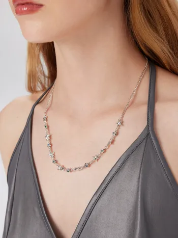 STAR & ZIRCON CHAIN NECKLACE