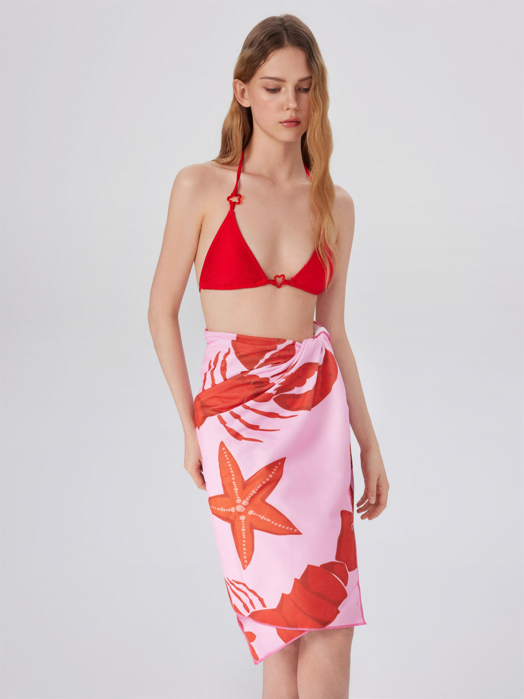 LOBSTER & STARFISH PATTERN TOWEL