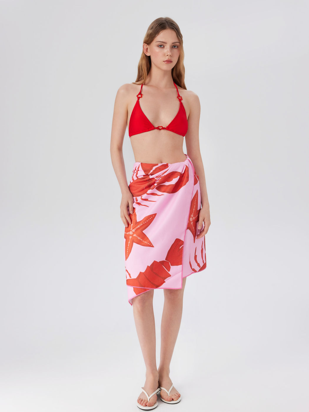 LOBSTER & STARFISH PATTERN TOWEL
