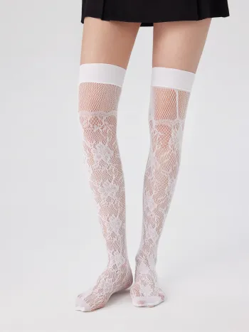 Blumen-Über-Knie-Socken