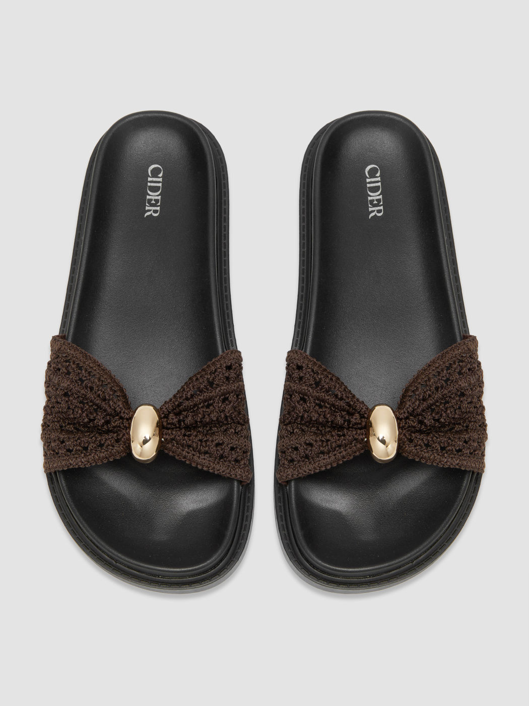 METAL DECOR WOVEN SLIPPERS