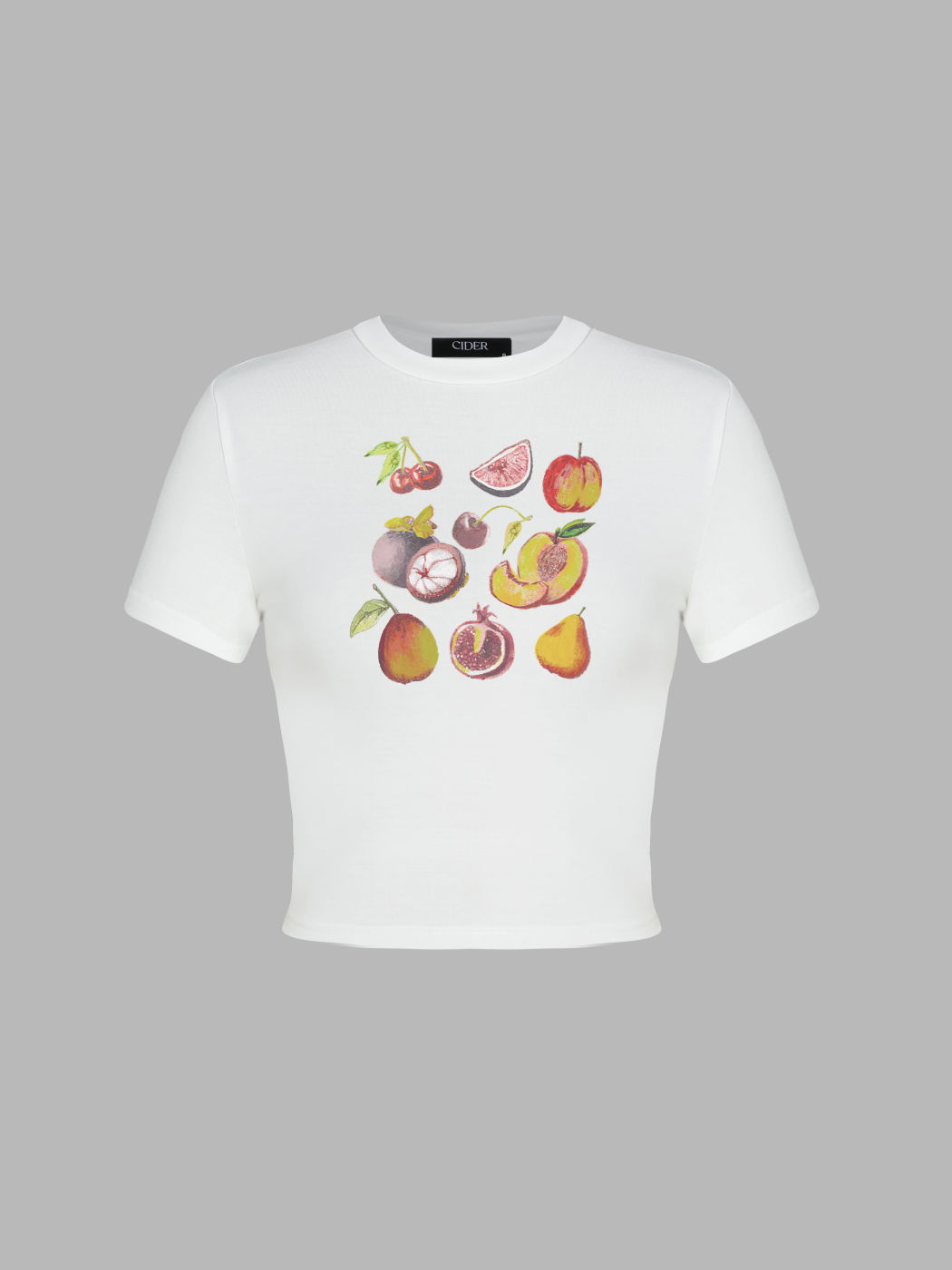 Fruits Graphic Crop Short Sleeve Tee