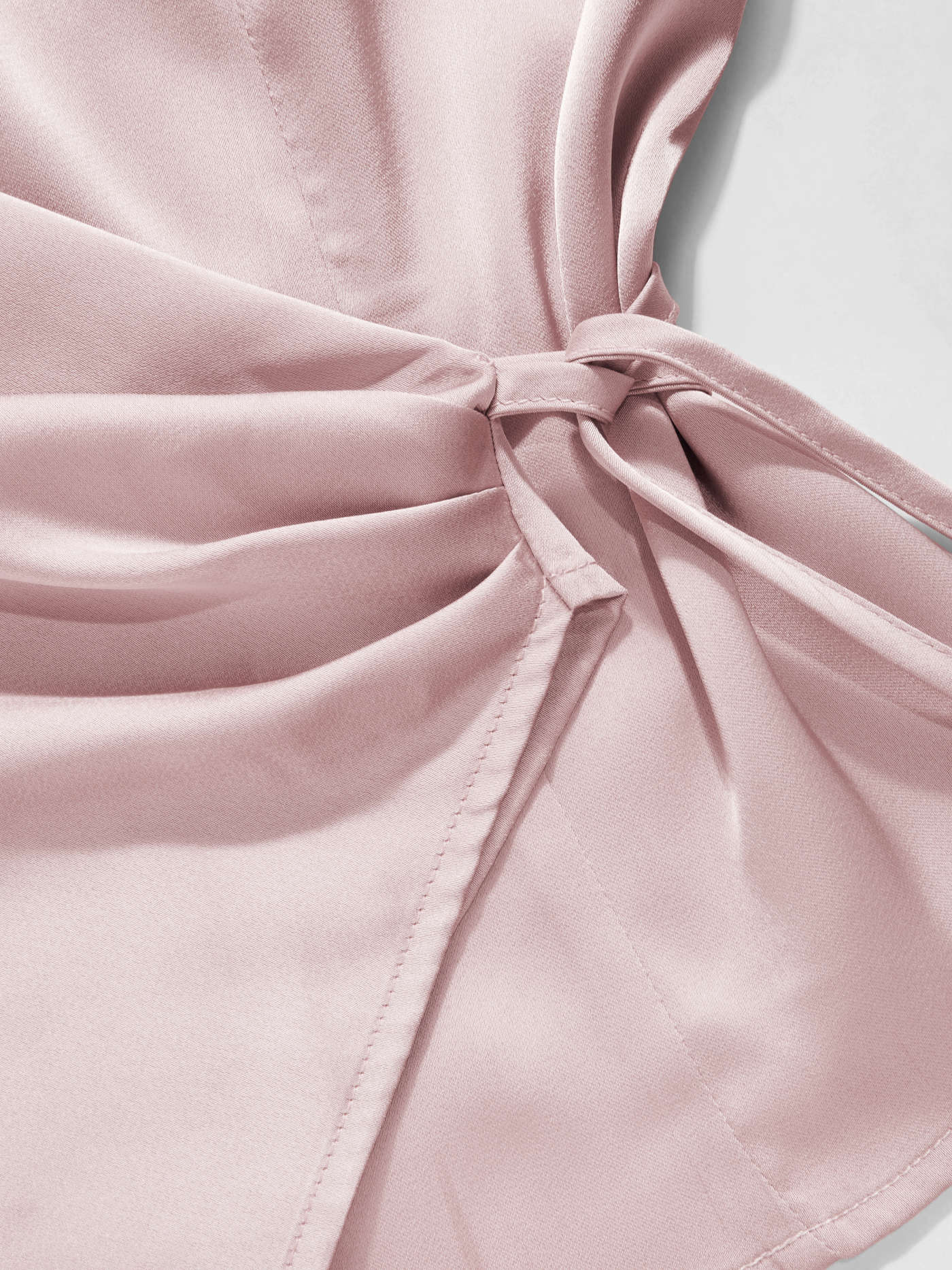 Satin Satin Collar Knotted Shirt For Work