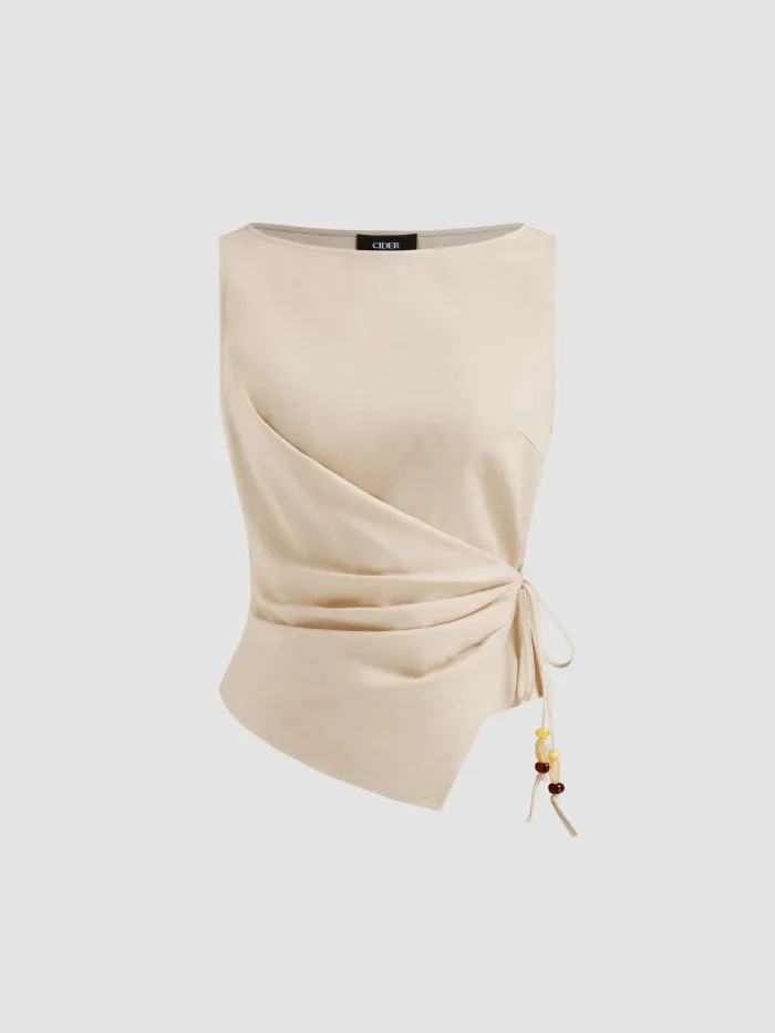 Haut XXL rayé à col bateau et nœud