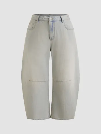Cider Denim Low Rise Pocket Barrel-leg Jeans Curve & Plus