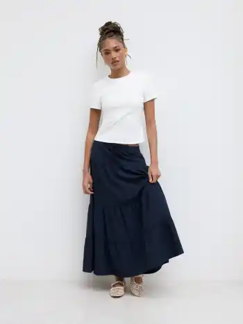 Cotton-blend Round Neckline Baby Tee