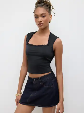 U-neckline Solid Mid Rise Mini Active Dress