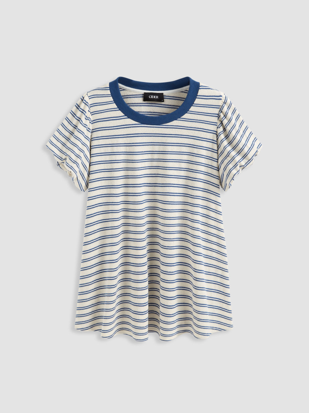 Terry Stripe T Shirt Oversized Mini Dress