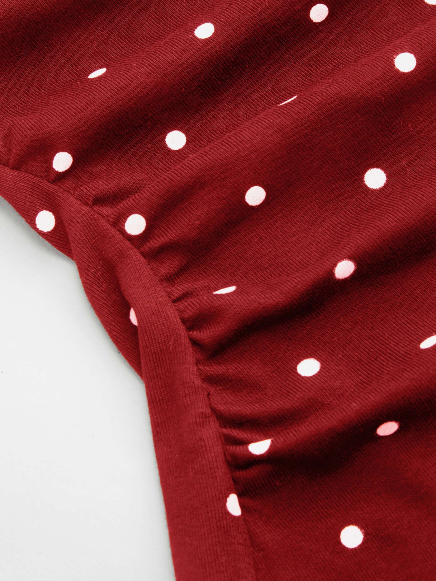 Knit Fabric Cotton-blend Boat Neck Knotted Polka Dot Ruched Tank Top For Daily Casual