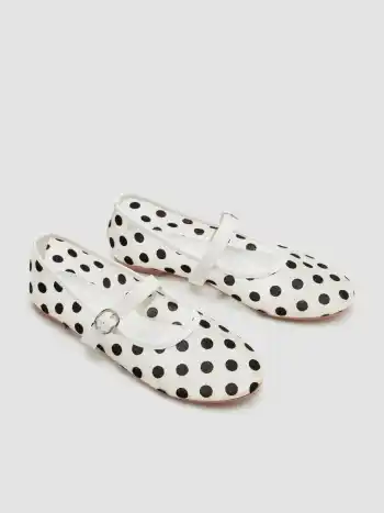 Polkadot-Flachschuhe