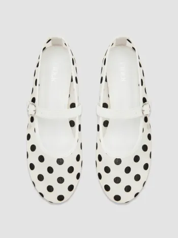 Polkadot-Flachschuhe