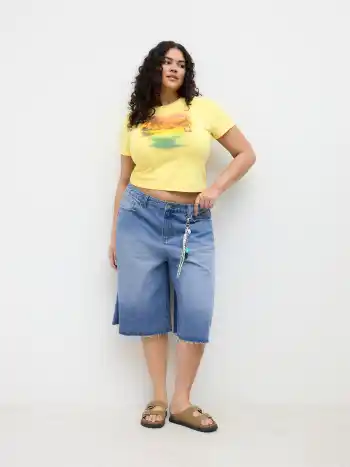 Cotton-blend Sunset Coconut Tree Short Sleeve Tee