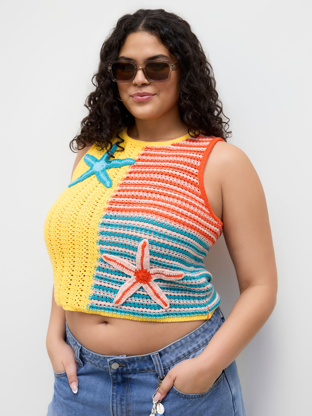 Jazz Stars Knit Tank Curve & Plus