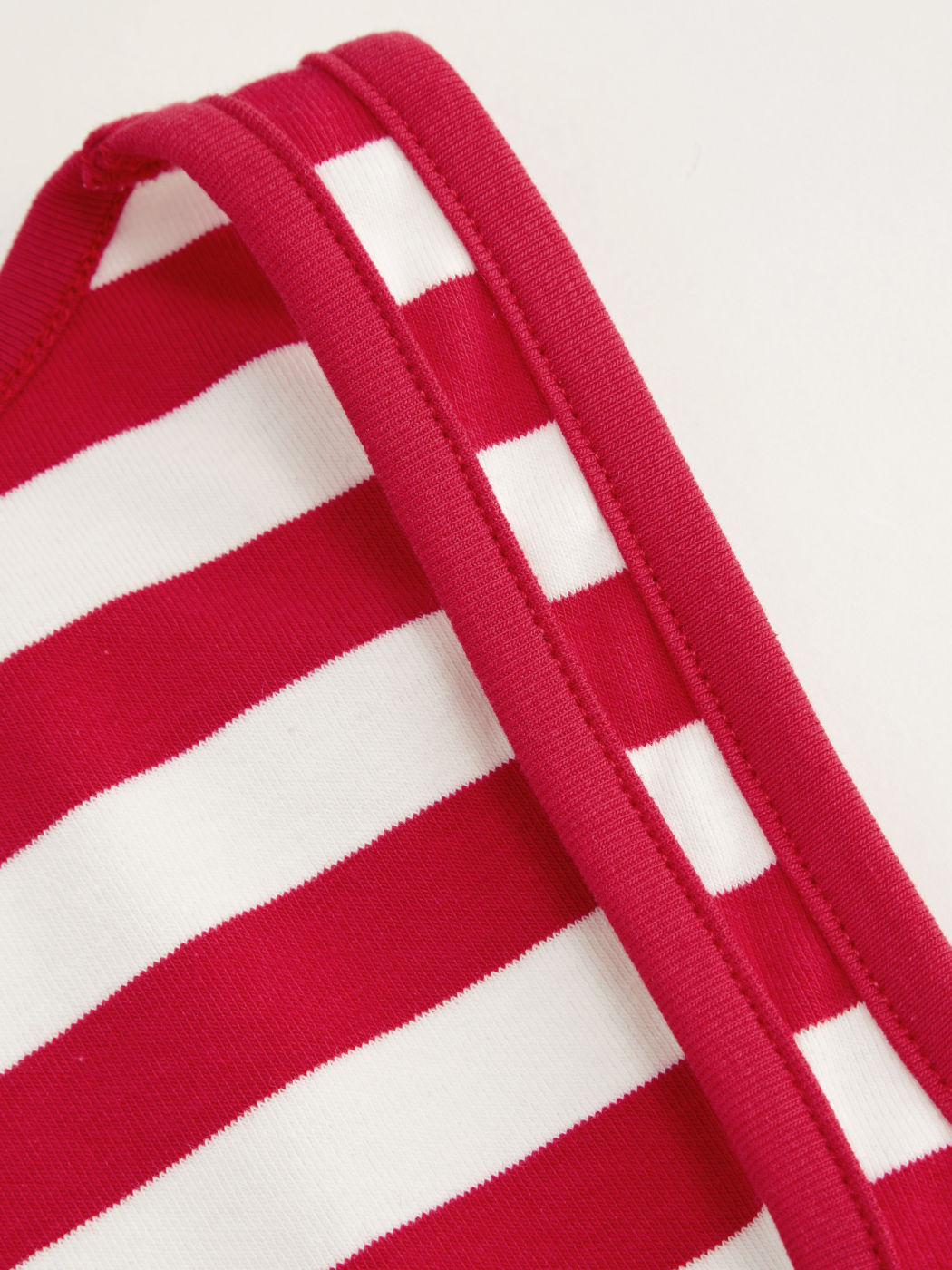Cotton-blend Sweetheart Stripe Crop Tank Top