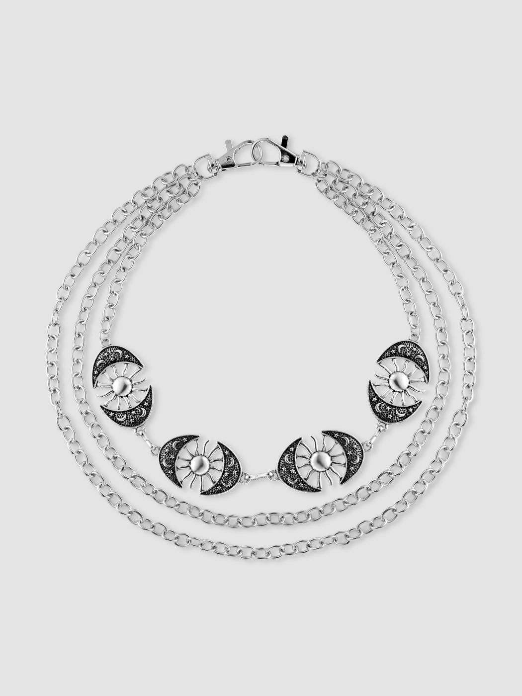 TRIPLE LAYERED SUN & MOON WAIST CHAIN