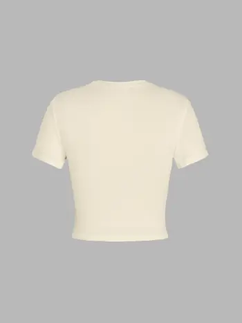 T-shirt grafica con aragosta e scollo rotondo