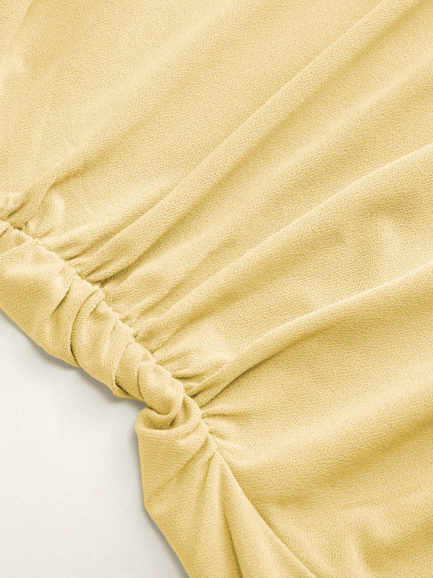 Woven Boat Neck Twist Ruched Mini Dress For Work