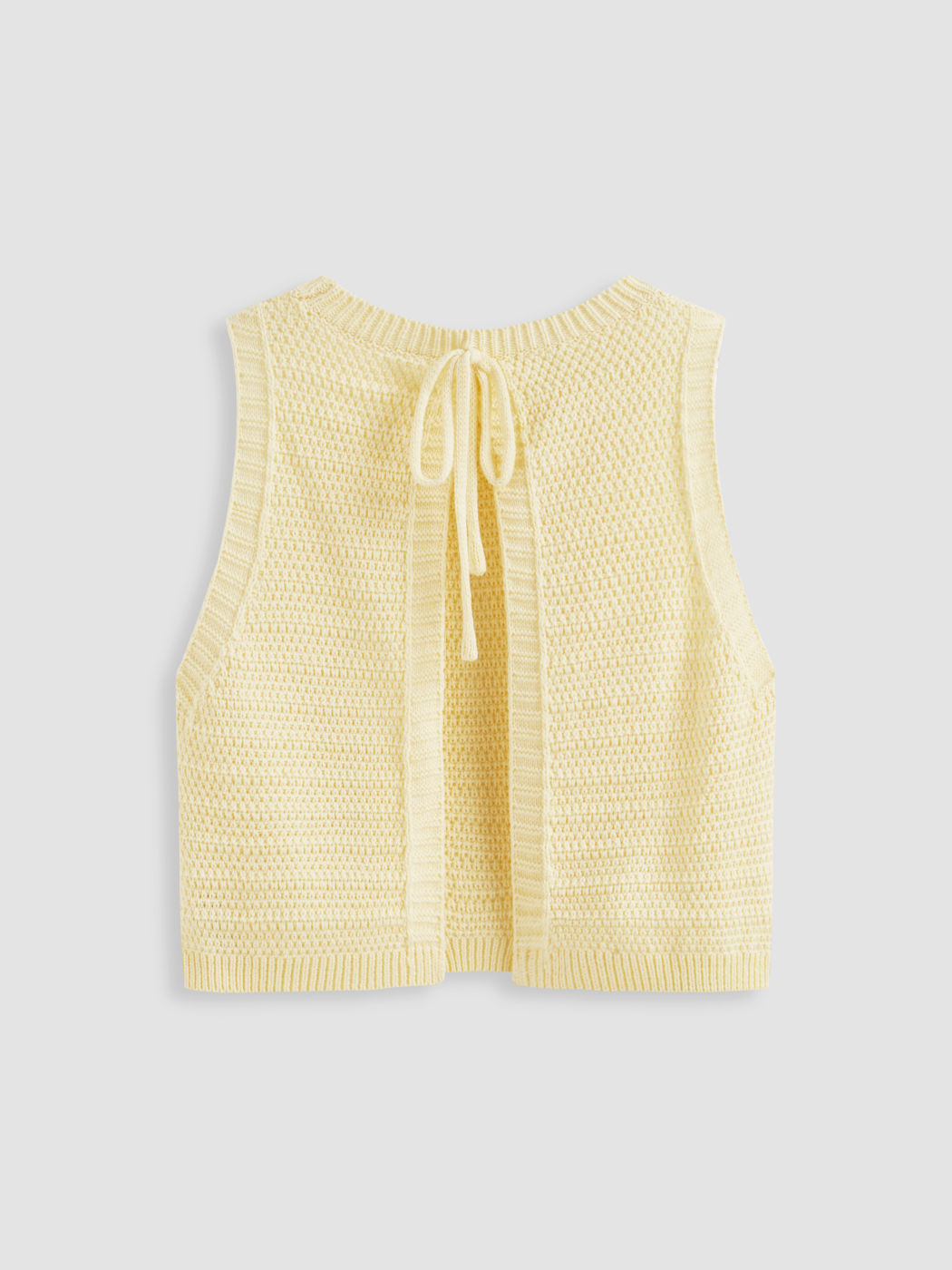 Knit Tie Back Spilt Oversized Top