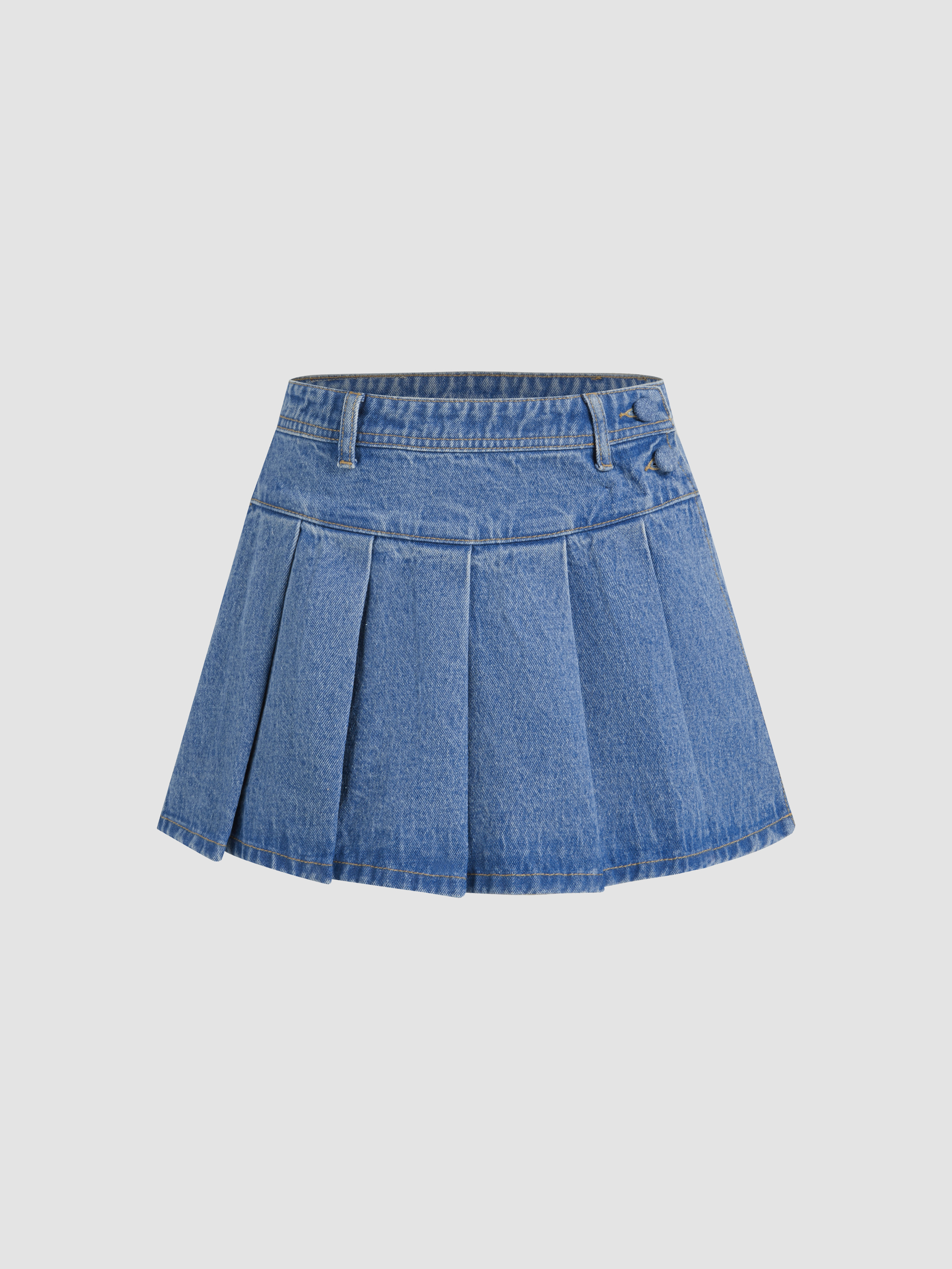 ★YOUHEE★DENIM LOW-RISE PLEATS SKIRT MUSINSA | YOUHEE DENIM LOW-RISE PLEATS SKIRT LIGHT BLUE