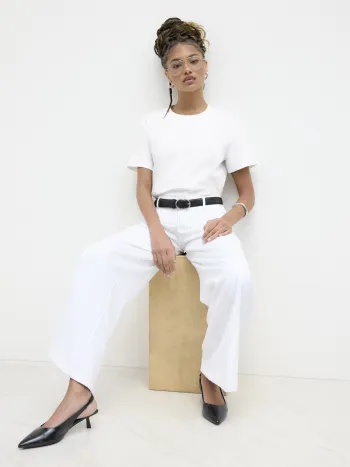 100% Cotton Round Neckline Easy Tee