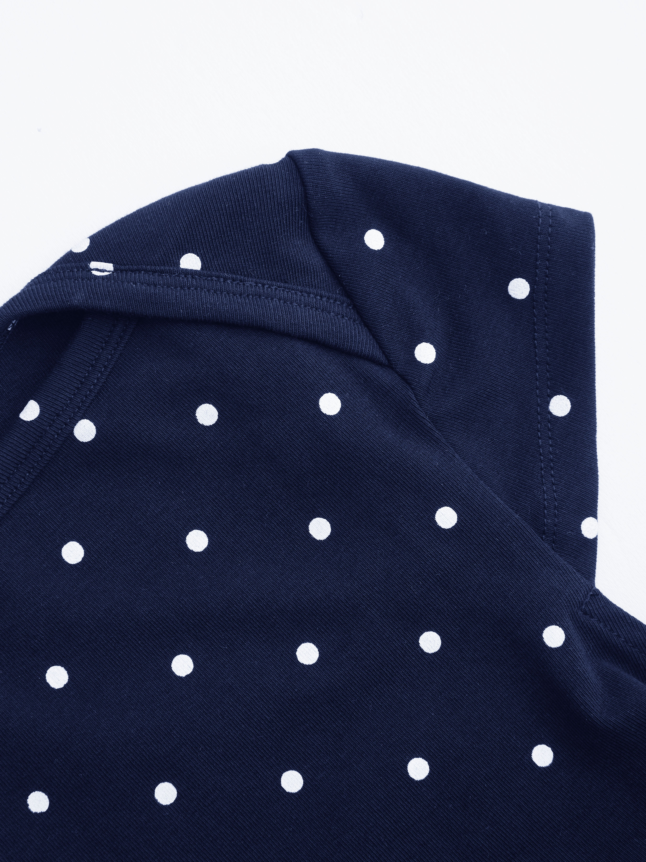 Knit Fabric Cotton-blend Boat Neck Polka Dot Ruched Tee & Mini Skort For Daily Casual