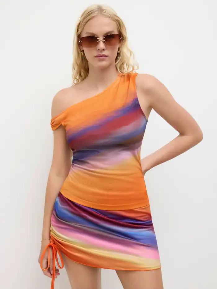 Halter Neckline Floral Ruched Criss Cross Maxi Dress