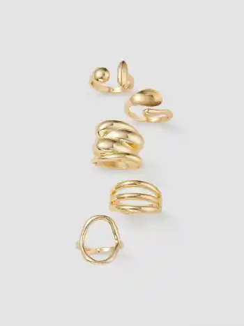 SET DI ANELLI WRAP FLOW DA 5 PEZZI