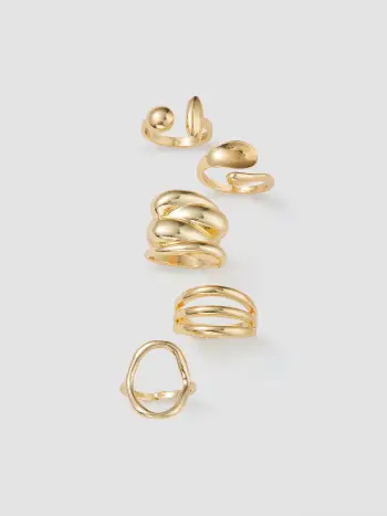 SET DI ANELLI WRAP FLOW DA 5 PEZZI