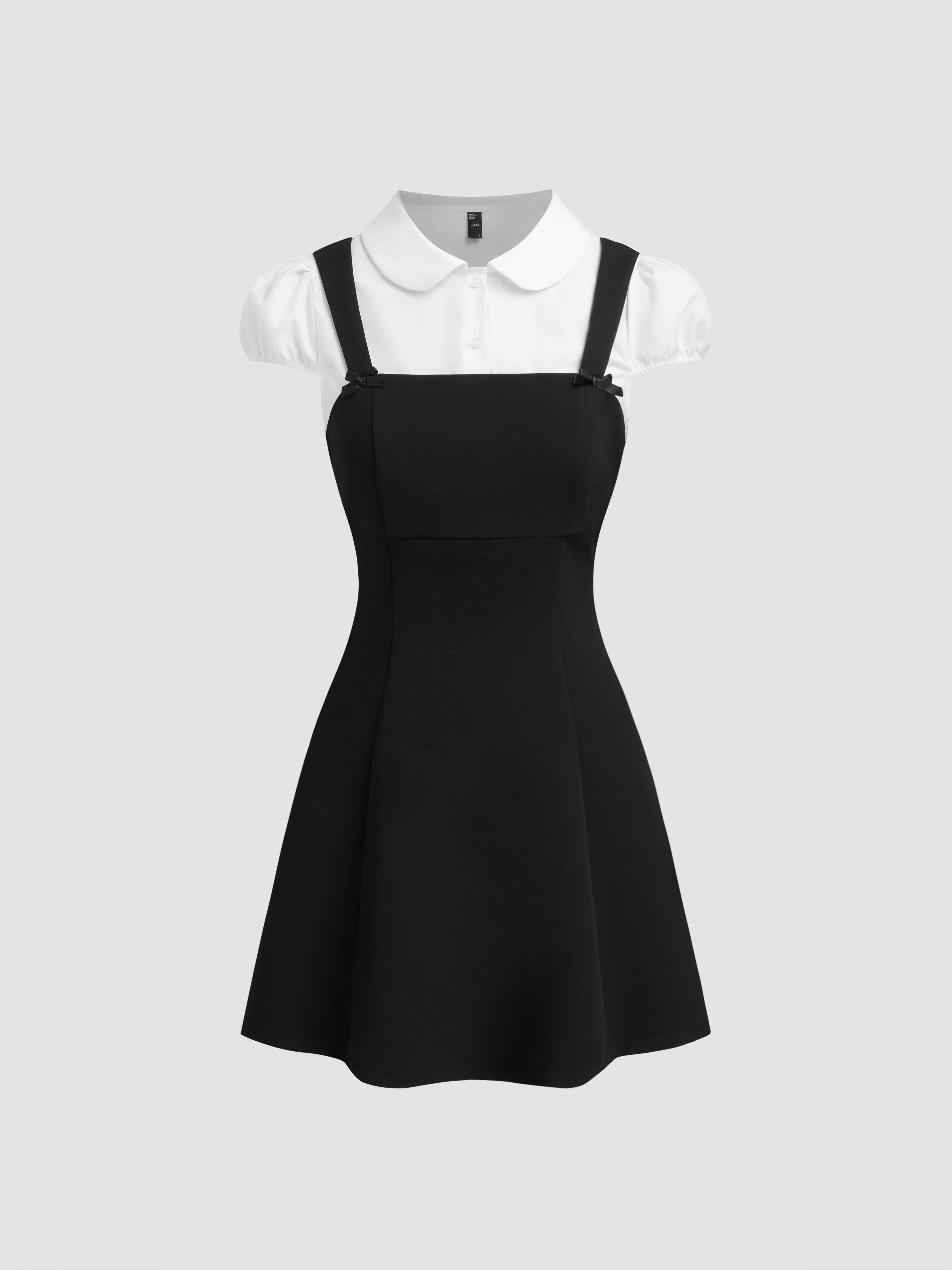 V-neck Crochet Mini Dress - Cider