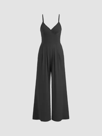V-neck Cami Wide Leg Jumpsuit