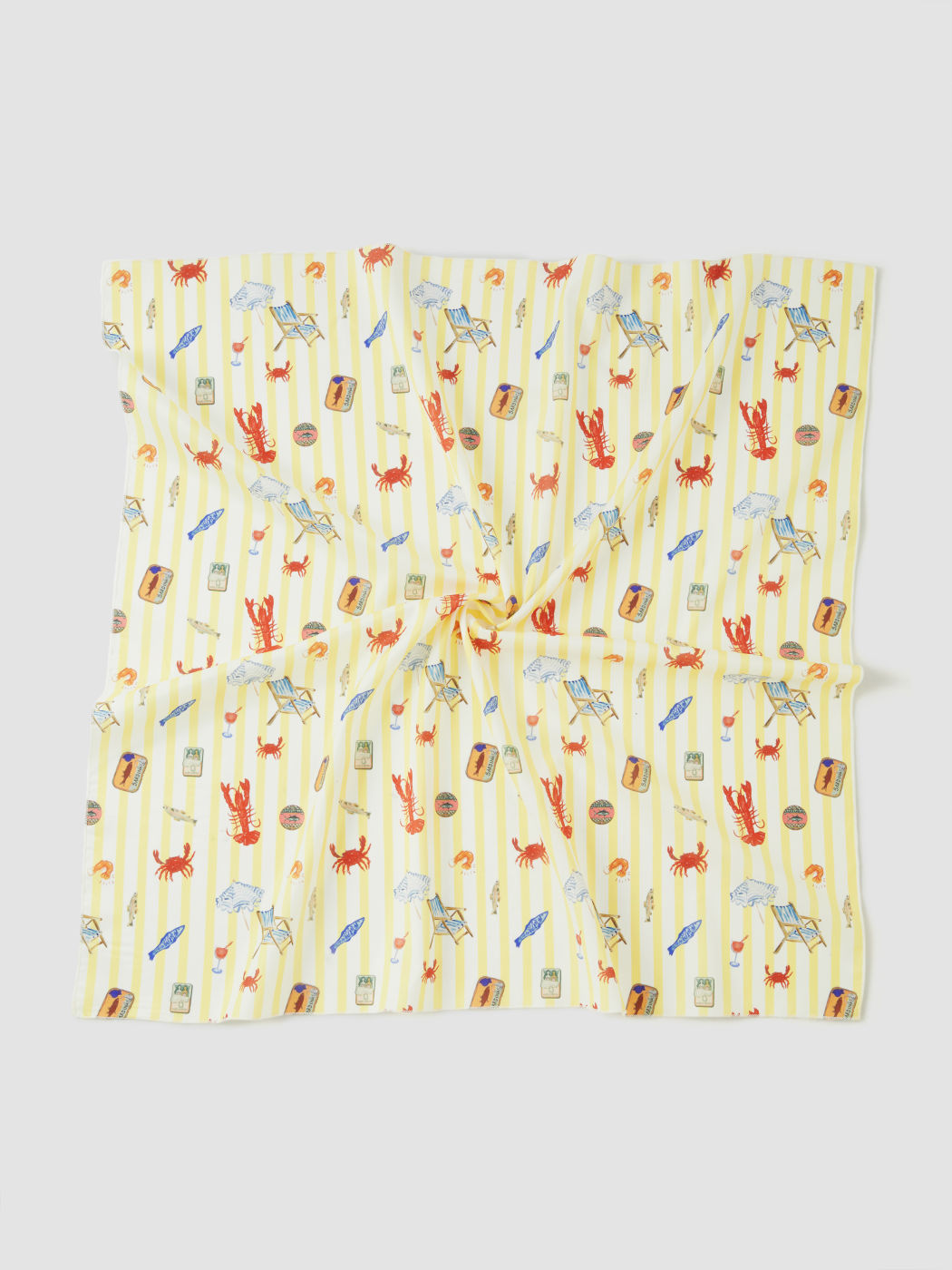 STRIPED SQUARE HEADSCARF