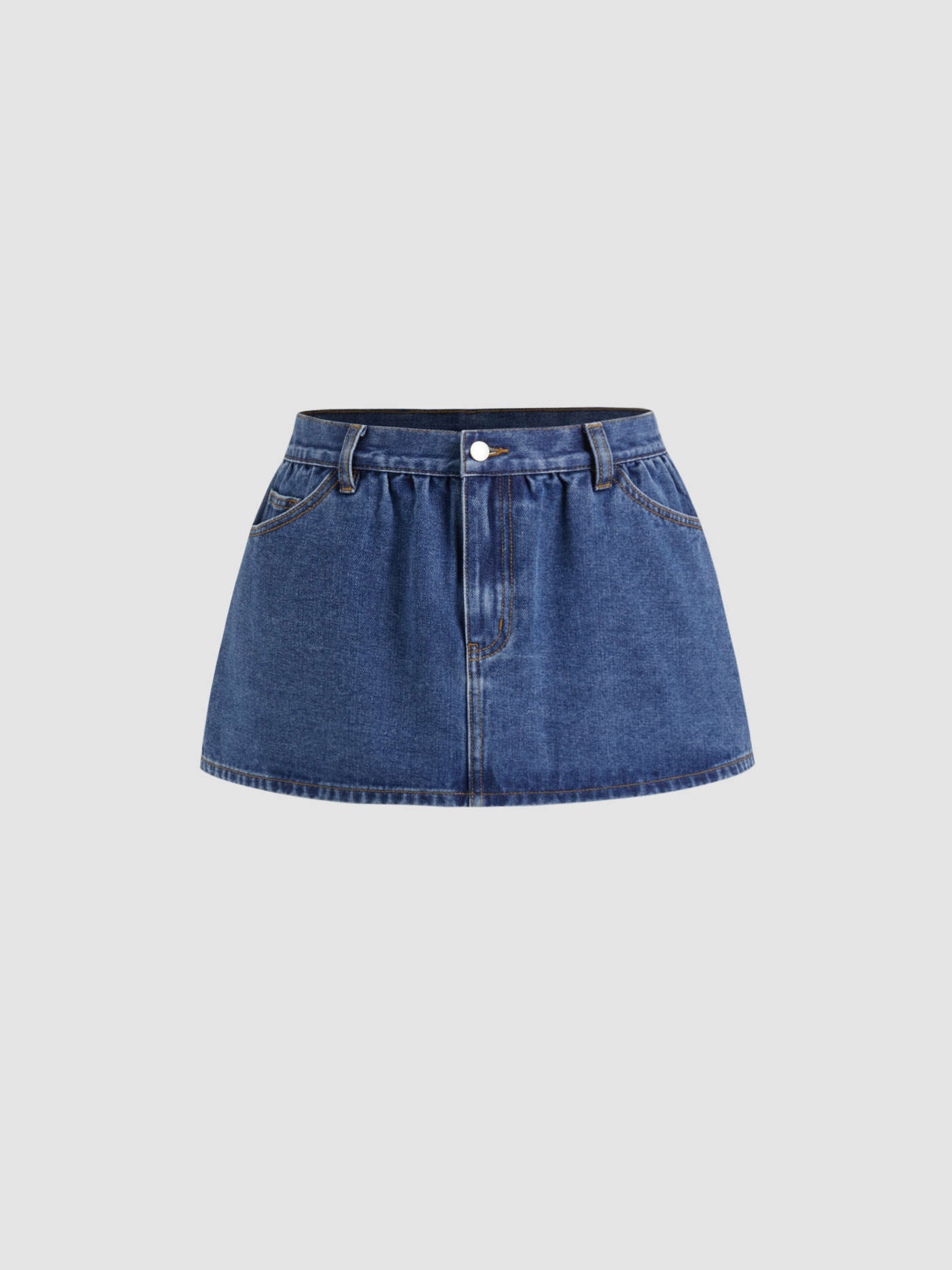 Cider Denim Low Rise Micro Mini Skirt