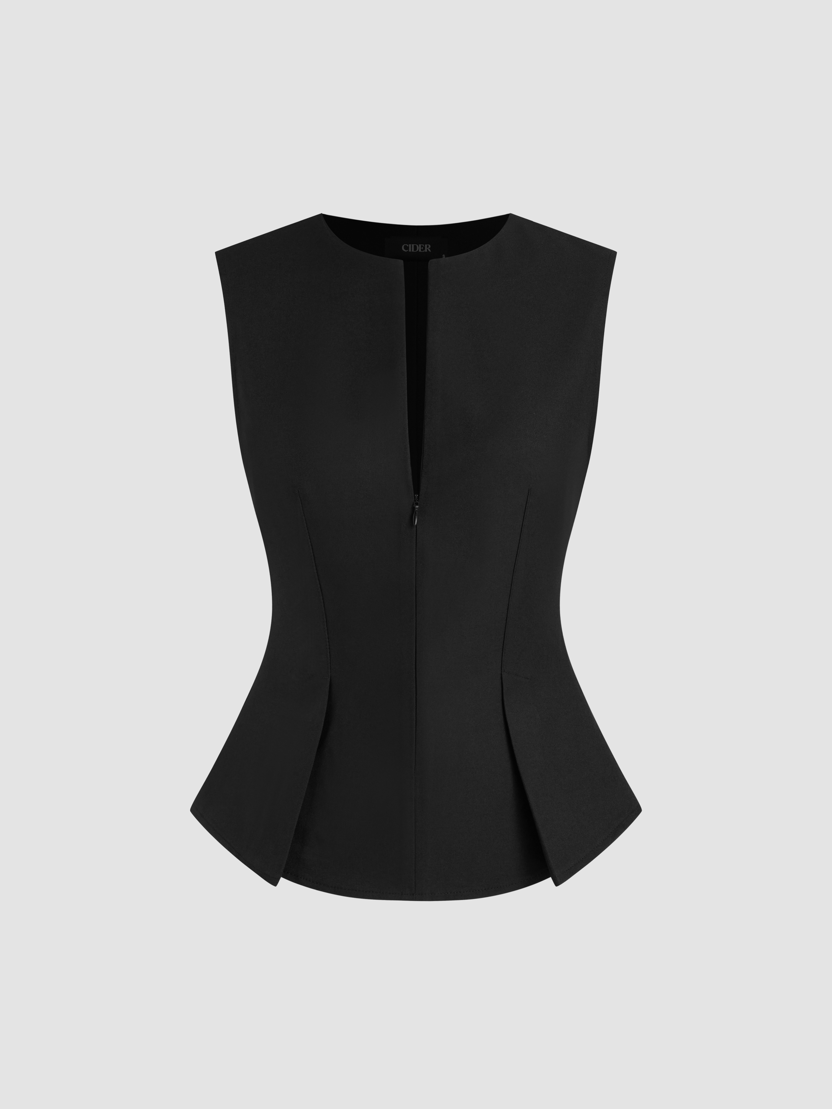 Vest Women Lined Vest Old Money Summer Style Woven Woven