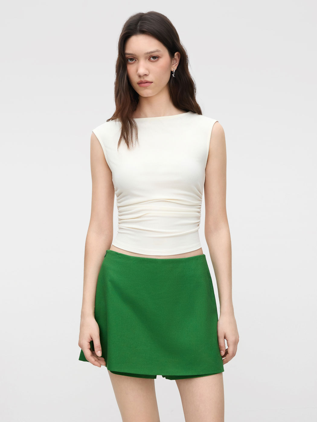 Linnenmischung Taschen A-Linie Skort