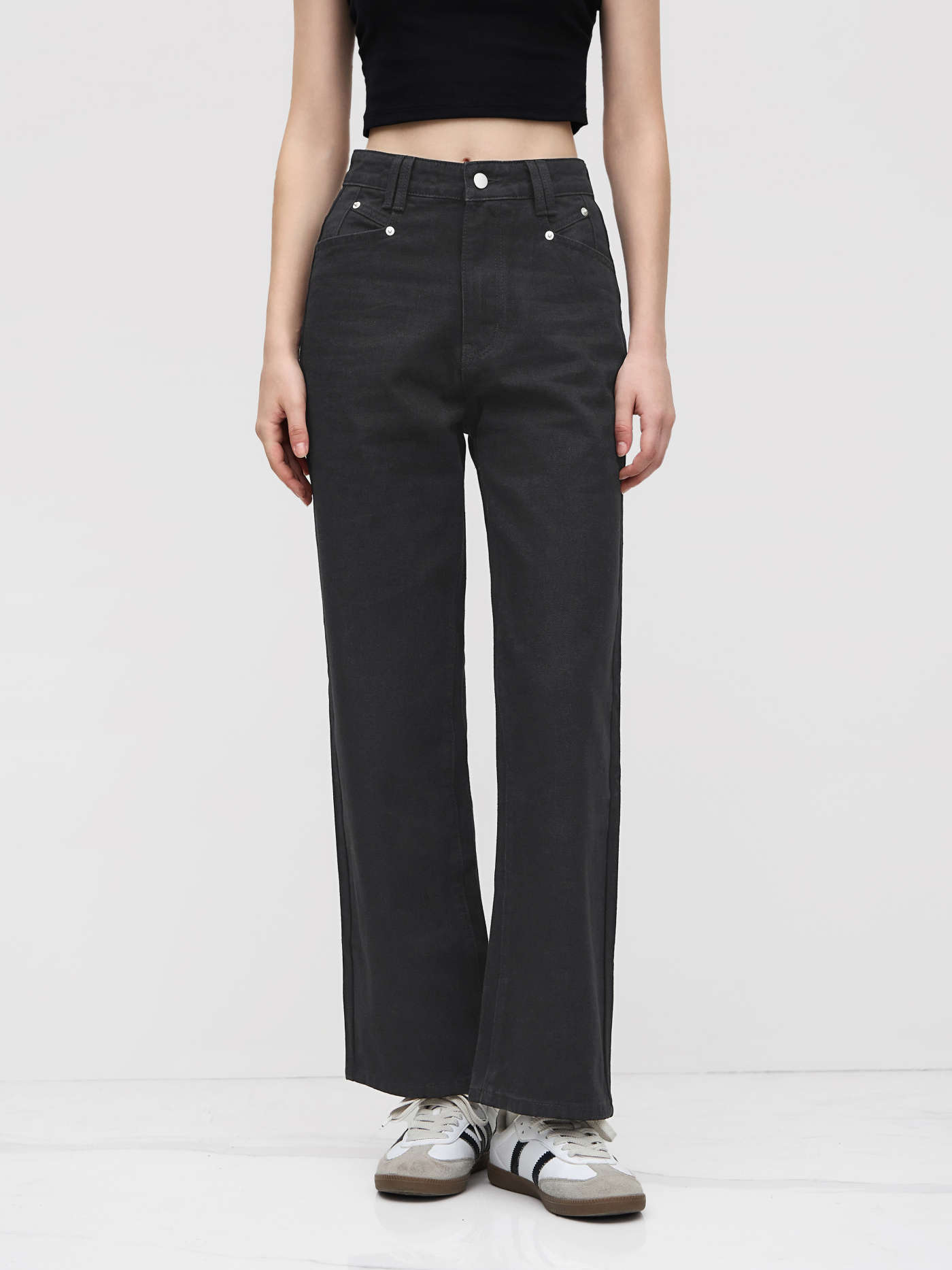 Denim High Waist Wide Leg Jeans