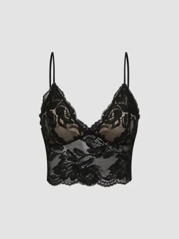 Spitzenblumen-Bralette