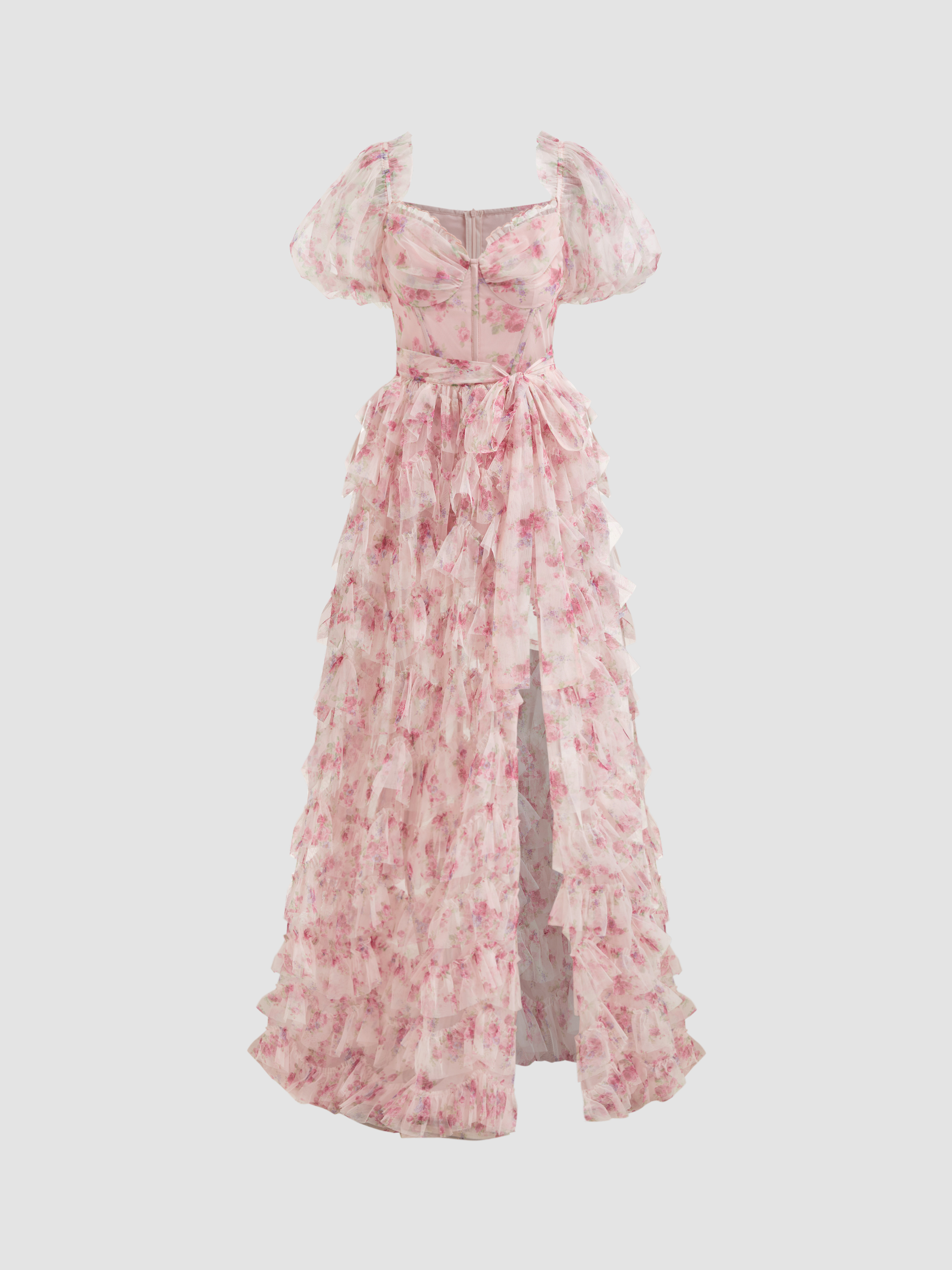 Cider◆フローラル バンドゥ マキシ ドレス【送料込み】 Prom Dresses 2025 | Cider - Find Your Dream Prom Dress - Cider