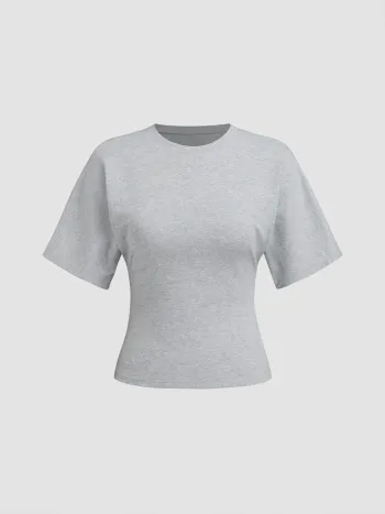 100% Baumwolle Rundhals-T-Shirt