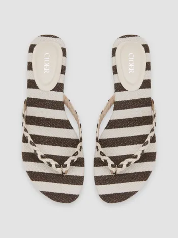 Gestreifte Moven Flip-Flop Pantoffeln