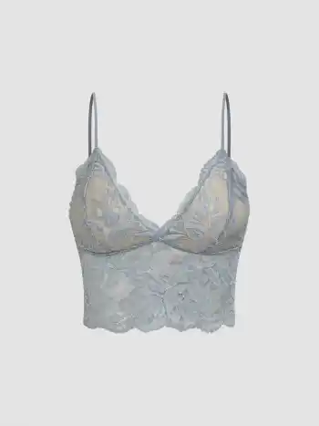 Bralette floreale in pizzo