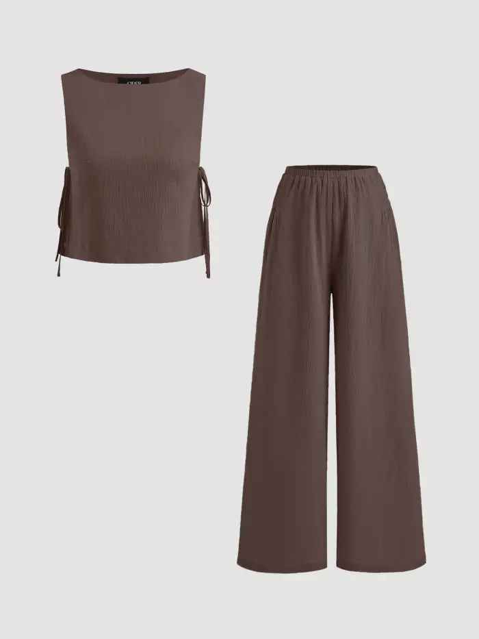 Cotton-blend Off-shoulder Stripes Top & Mid Rise Ruched Maxi Skirt Set