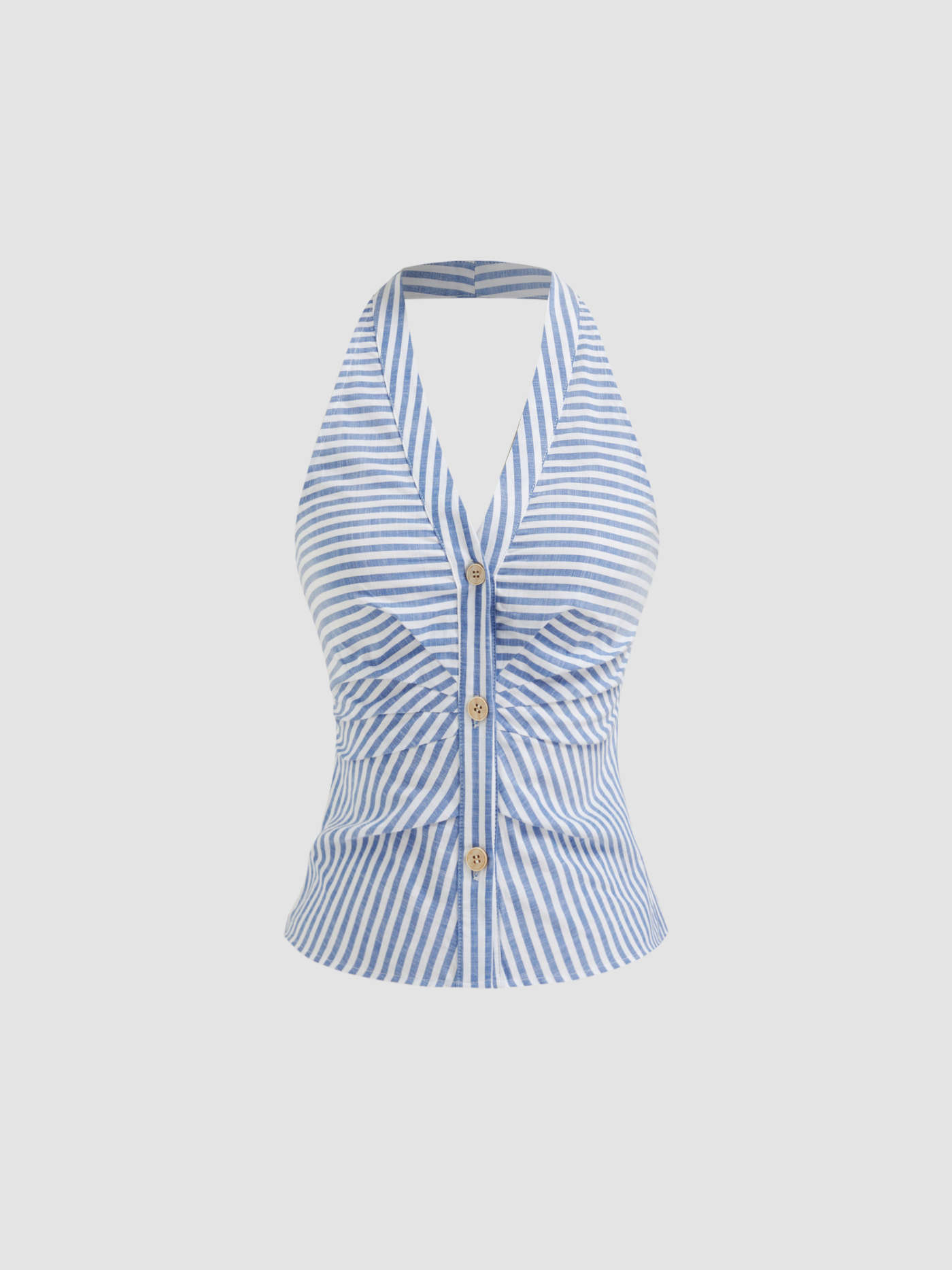 V-neck Twist Split Crop Cami Top & Mid Rise Wide Leg Trousers