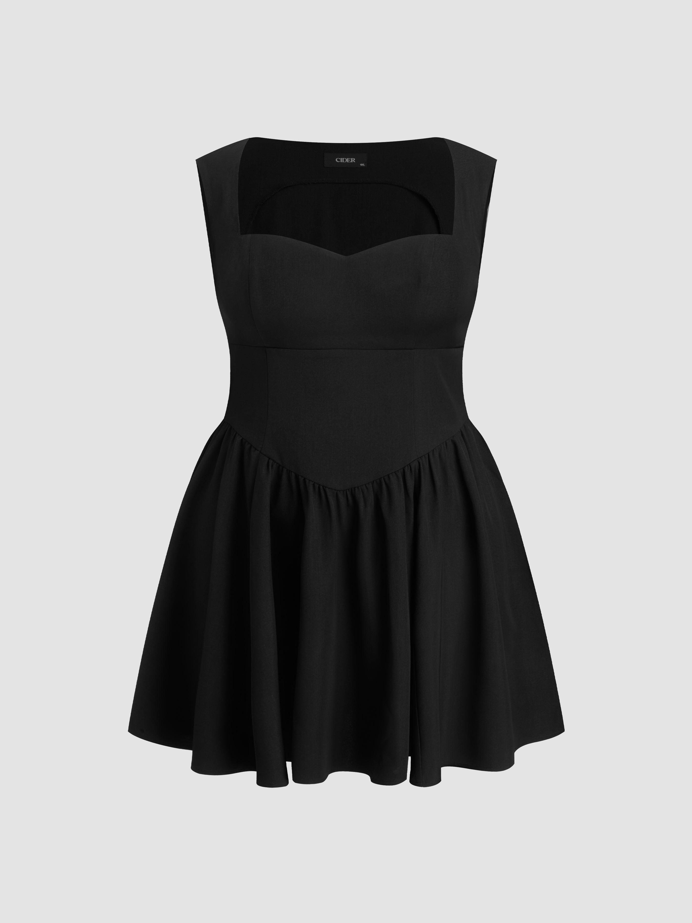 Sweetheart Ruffle Hem Mini Dress Curve & Plus