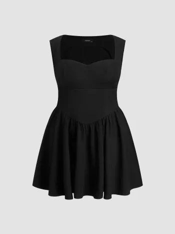 Sweetheart Mini-Kleid mit Spitzenrand Kurve & Plus