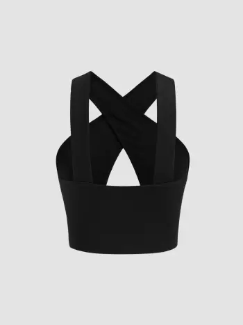 Tank-Top mit Ausschnitt und Kreuz