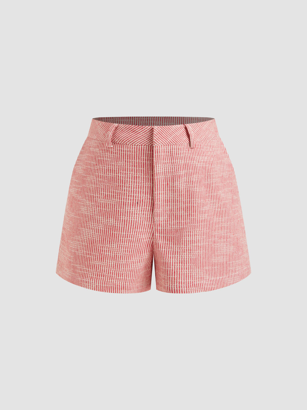 Linen-blend Mid Rise Stripe Pocket Shorts