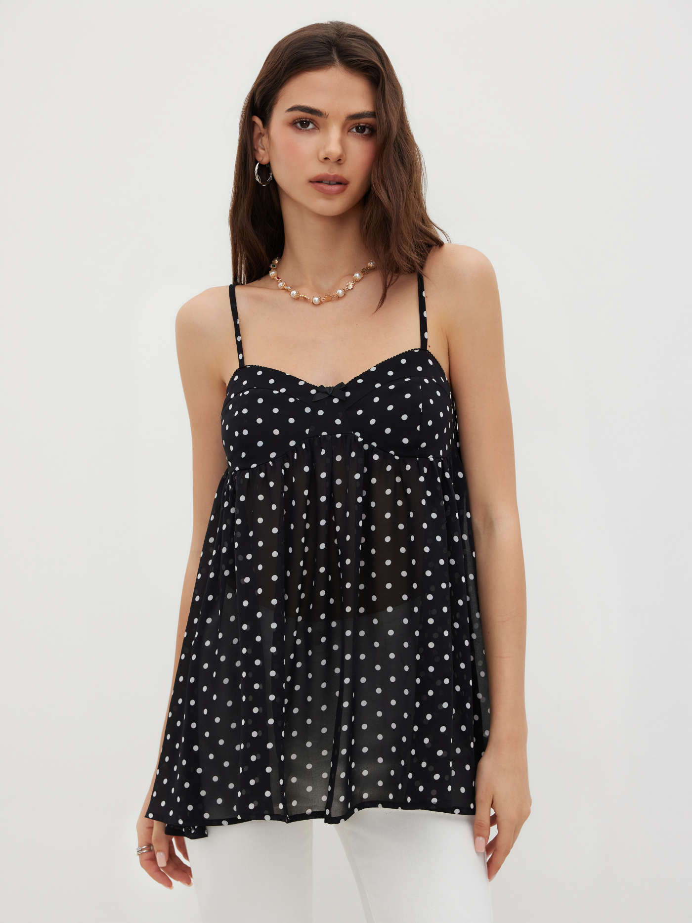 Chiffon Chiffon Leopard Bowknot Oversized Mini Nightdress For Date