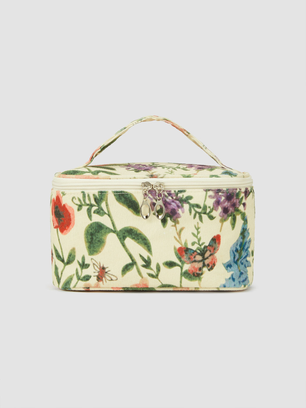 PRINTED FLORAL MAKEUP BAG